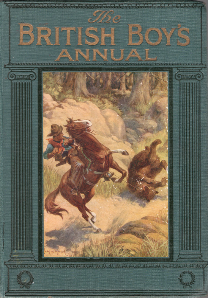 man on horseback capturing bear
